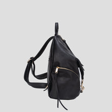 Vegan Leather Backpack With Zipper Pockets On Both Sides Women Purse