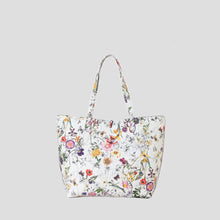 Tote Bag In Bag With Colorful Floral Pattern Two Tone Reversible Large Purse with Matching Crossbody Bag