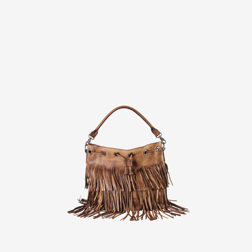 Genuine Leather Fringe Style Large Tote