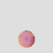 Handmade Wicker Woven Bali Style Painting Round Shape Crossbody Bag