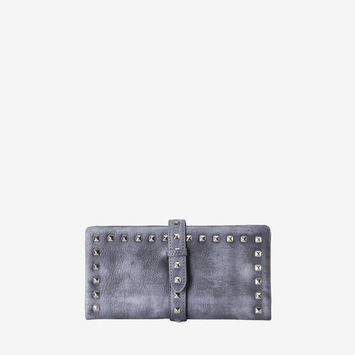 Leather Stylish Studded Card Holder Wallet