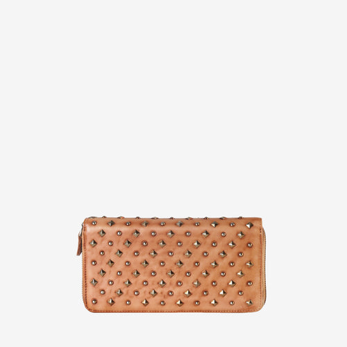 Leather Studded Multiple Card Holder Wallet
