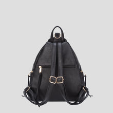 Vegan Leather Backpack With Zipper Pockets On Both Sides Women Purse