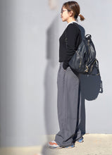 Vegan Leather Backpack With Zipper Pockets On Both Sides Women Purse