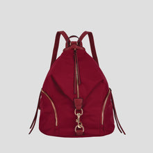 Vegan Leather Backpack With Zipper Pockets On Both Sides Women Purse