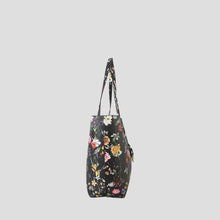 Tote Bag In Bag With Colorful Floral Pattern Two Tone Reversible Large Purse with Matching Crossbody Bag
