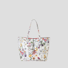 Tote Bag In Bag With Colorful Floral Pattern Two Tone Reversible Large Purse with Matching Crossbody Bag