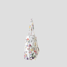 Tote Bag In Bag With Colorful Floral Pattern Two Tone Reversible Large Purse with Matching Crossbody Bag