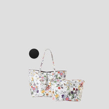 Tote Bag In Bag With Colorful Floral Pattern Two Tone Reversible Large Purse with Matching Crossbody Bag