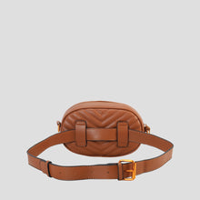 Fanny Pack Crossbody With Faux Leather Classical V Shape Quilted Two Ways Use Womens Chic Waist Bag