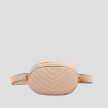 Fanny Pack Crossbody With Faux Leather Classical V Shape Quilted Two Ways Use Womens Chic Waist Bag