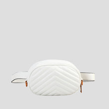 Fanny Pack Crossbody With Faux Leather Classical V Shape Quilted Two Ways Use Womens Chic Waist Bag