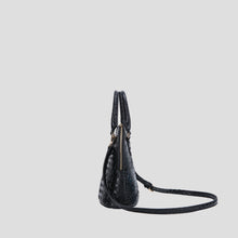 Dome Shape Satchel With Wallet Women’s Vegan Leather Crocodile-Embossed Pattern Top Handle Tote Set