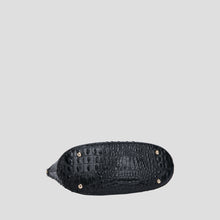 Dome Shape Satchel With Wallet Women’s Vegan Leather Crocodile-Embossed Pattern Top Handle Tote Set